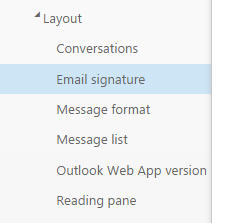 Navigate to Email signature